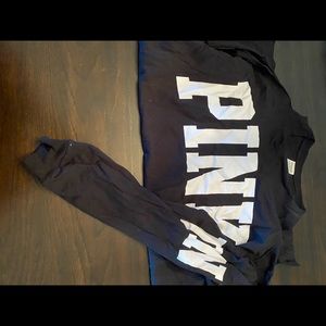 Pink cold shoulder top